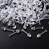 1000Pcs 2 Style Eco-Friendly Plastic Stud Earring Findings KY-YW0001-11-1