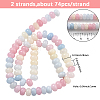 2 Strands Natural White Jade Beads Strands G-PA0001-23E-2
