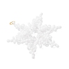 Glass Seed Beaded Snowflake Pendants PALLOY-MZ00890-02-3