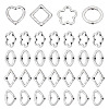 120Pcs 4 Styles Tibetan Style Alloy Bead Frame FIND-ME0002-39-1