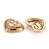 Brass Micro Pave Clear Cubic Zirconia Pendants KK-S360-144B-NF-2