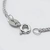 Rhodium Plated 925 Sterling Silver Chain Necklaces STER-F039-45cm-02P-2