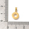 Ion Plating(IP) 304 Stainless Steel Micro Pave Cubic Zirconia Pendants STAS-H228-04G-02-3