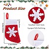 Christmas Socks Non Woven Fabric Cutlery Set Bags AJEW-WH0329-96-2