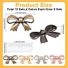 12Pcs 4 Colors Bowknot Alloy Decorative Buckles FIND-CP0003-70-2