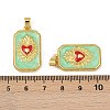 Brass Enamel Pendants KK-L190-008G-02-3
