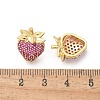 Brass Micro Pave Cubic Zirconia Stud Earrings EJEW-Q015-13G-01-3