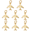 16Pcs Brass Charms ZIRC-BC0001-28G-1