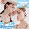 60Pcs 2 Color Flat Round 304 Stainless Steel Stud Earring Findings STAS-SC0008-56-5
