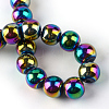 Electroplate Transparent Glass Beads Strands EGLA-Q062-8mm-D02-3