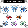 20Pcs Halloween Spider Glass Pendants FIND-SC0009-98-2