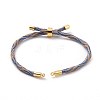 Nylon Cord Silder Bracelets MAK-C003-03G-20-4