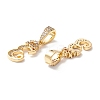 Eco-Friendly Brass Micro Pave Cubic Zirconia Pendants KK-K265-01G-E-2