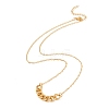Curb Chains Dangle Stud Earring and Pendant Necklace SJEW-E043-03-3