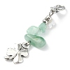 Natural Malachite & Prehnite & Peridot & Green Aventurine Chip Pendant Decorations HJEW-JM02712-7