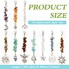 10Pcs 10 Styles Natural Gemstone Chips Pendant Decoration HJEW-MA00001-2