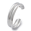 304 Stainless Steel Cuff Bangles for Women BJEW-B108-07P-4