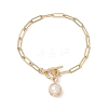 Potato Natural Freshwater Pearl Charm Bracelets BJEW-JB10651-1