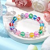 8.5mm Round Synthetic Multi-Moonstone Stretch Bracelets for Girls BJEW-JB10421-02-2