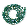 Opaque Solid Color Electroplate Glass Beads Strands EGLA-A039-P2mm-B07-3