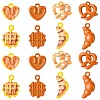 40Pcs 8 Styles Baking Paint Alloy Charms ENAM-CJ0007-06-1