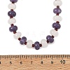 Dyed Natural White Jade Rondelle Beaded Necklaces for Women NJEW-JN06683-4