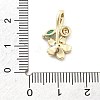 Brass Micro Pave Cubic Zirconia Pendants KK-Q029-03G-3