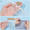 15Yards Milk Fiber Embroidery Flower Lace Trim OCOR-ME0001-19-3