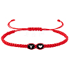 1Pc Adjustable Nylon Cord Braided Bracelets for Women Men BJEW-LP0001-31B-Y-1