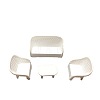 Simulation White Sofa Set for Micro Landscape Dollhouse Accessories PW-WG5255E-01-1