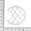 201 Stainless Steel Hollow Moon Chandelier Component Links STAS-N121-02P-3