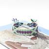 Polyester Braided Rhombus Pattern Cord Bracelet FIND-PW0013-004A-11-1