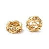 Rack Plating Brass Cubic Zirconia Beads KK-K349-04G-2