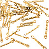 40Pcs 5 Styles 304 Stainless Steel Textured Bar Links Connector Charms STAS-TA0006-45-3