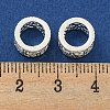 Rack Plating Brass Micro Pave Clear Cubic Zirconia European Beads KK-L215-203S-2