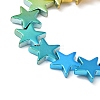 Gradient Color Electroplated Synthetic Non-magnetic Hematite Beads Strands G-A263-F01-01-3