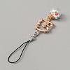 Alloy Enamel Arch with Cat & Ball Phone Charm Mobile Straps HJEW-WH0007-28-2