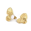 304 Stainless Steel Butterfly Stud Earrings with Enamel EJEW-Z075-05G-02-2