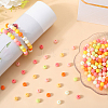 500Pcs Rubberized Style Imitated Silicone Acrylic Beads OACR-SP0001-33C-4