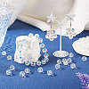 80Pcs Half Rainbow Plated Glass Beads EGLA-TA0013-04A-9