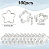 100Pcs Rack Plating Brass Bead Frames KK-SP0002-26S-2