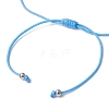 Natural Dyed White Jade Braided Bead Bracelets BJEW-JB09823-01-3