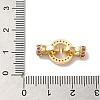 Rack Plating Brass Micro Pave Orchid Cubic Zirconia Fold Over Clasps KK-A222-04B-G-3