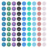 90Pcs 9 Style Opaque & Transparent Acrylic Beads MACR-TA0001-45-3