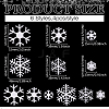 24Pcs 6 Styles Cloth Snowflake Self-adhesion Embroidery Sew on Appliques PATC-MA0001-11-2