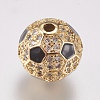 Brass Micro Pave Cubic Zirconia Beads ZIRC-E147-04B-2