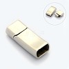 Tarnish Resistant Mixed Styles Glazed or Matte Rectangle 304 Stainless Steel Magnetic Bracelet Clasps STAS-I011-05B-3