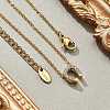 304 Stainless Steel Crystal Rhinestone Pendant Cable Chain Necklaces for Women NJEW-C062-01B-G-2