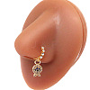 316L Surgical Stainless Steel Cubic Zirconia Dangle Hoop Nose Ring with Charms WG2DADE-32-1