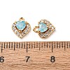 Valentine's Day Brass Micro Pave Cubic Zirconia Charms CU-K002-38G-G-3